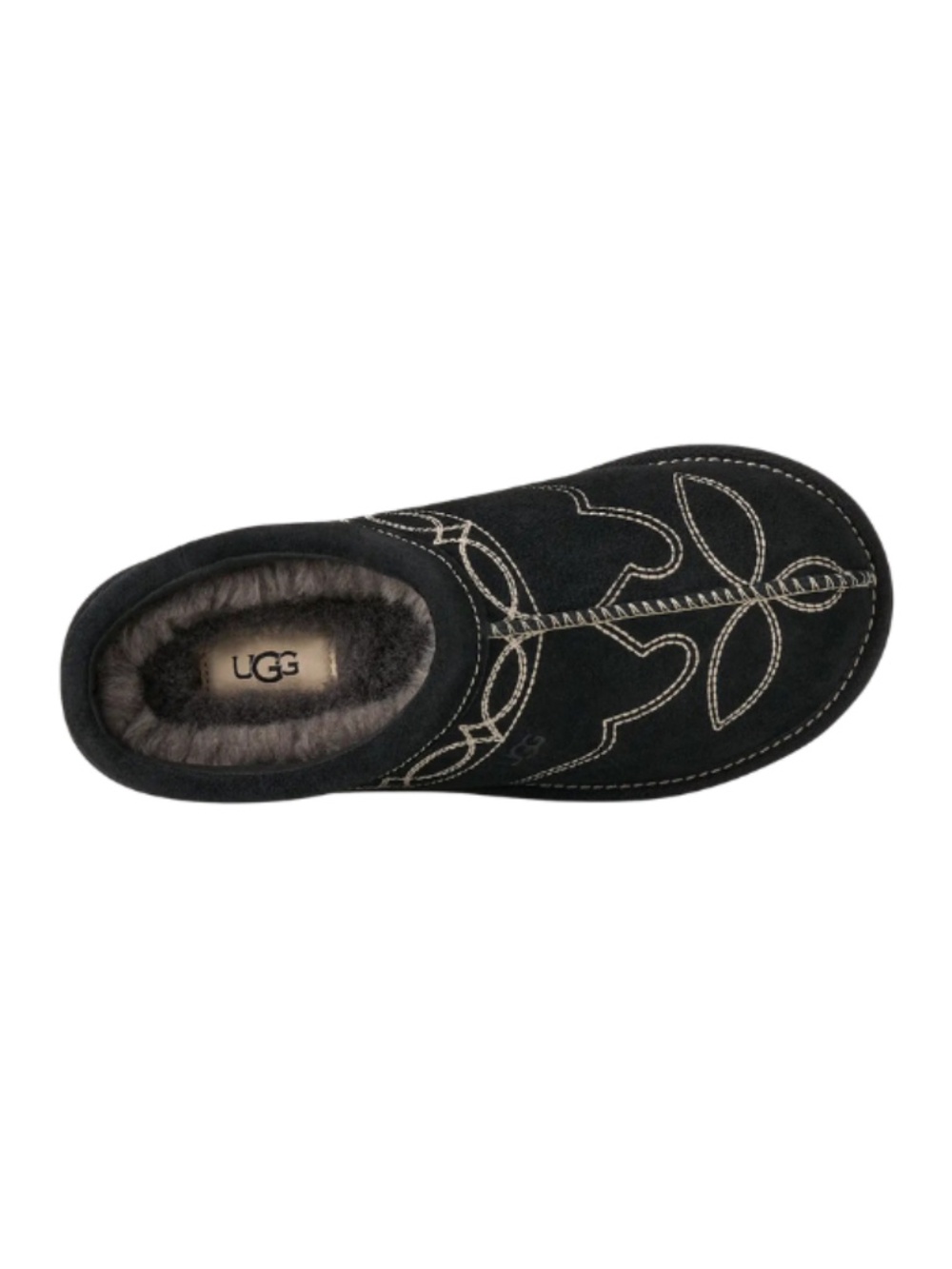 Women's UGG Tasman Western Slip Ons. Black Suede. 1182251 - Picture 5 of 6